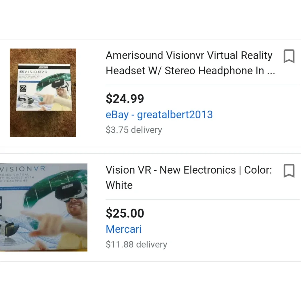 Amerisound Vision VR 360 Degree Stereo Headphones Virtual Reality Headset!